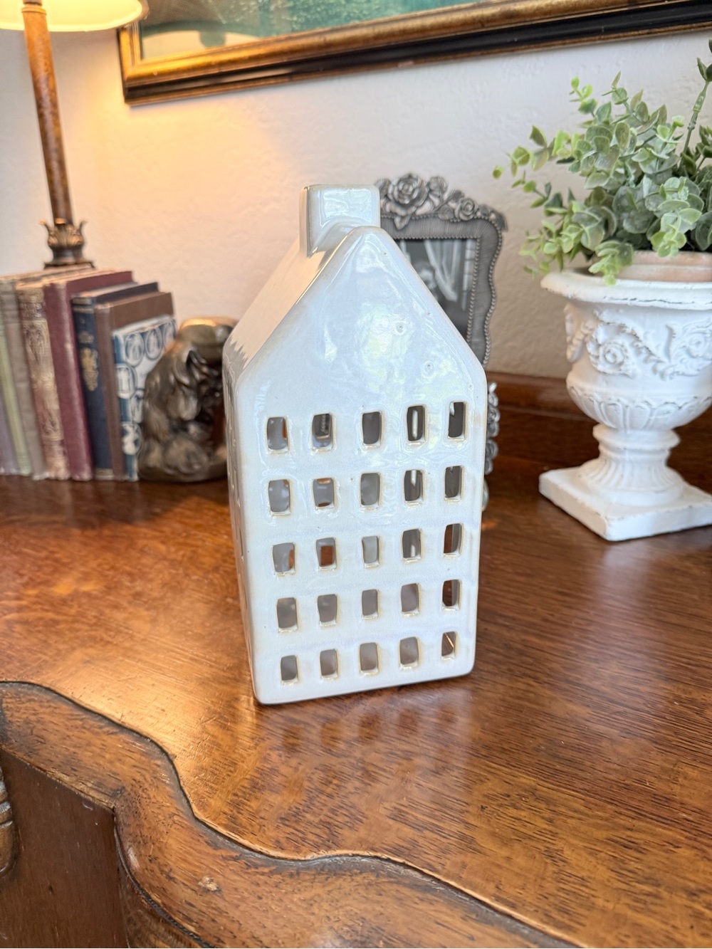 Ceramic Farmhouse House Votive Holder - Picture 9 of 13